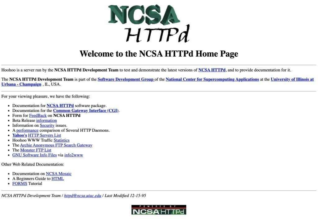 The NCSA HTTPd Home Page