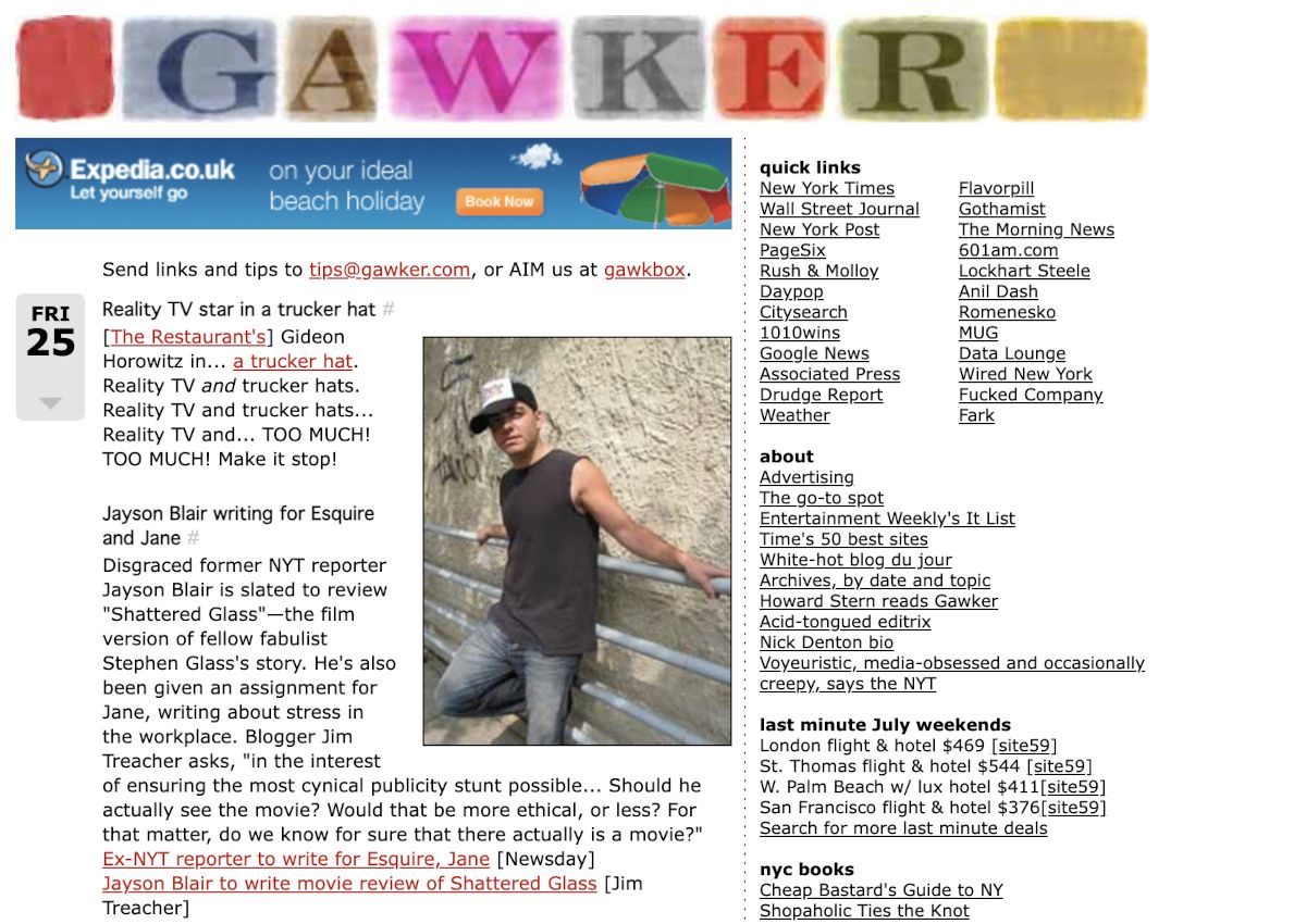 Gawker, July 2003