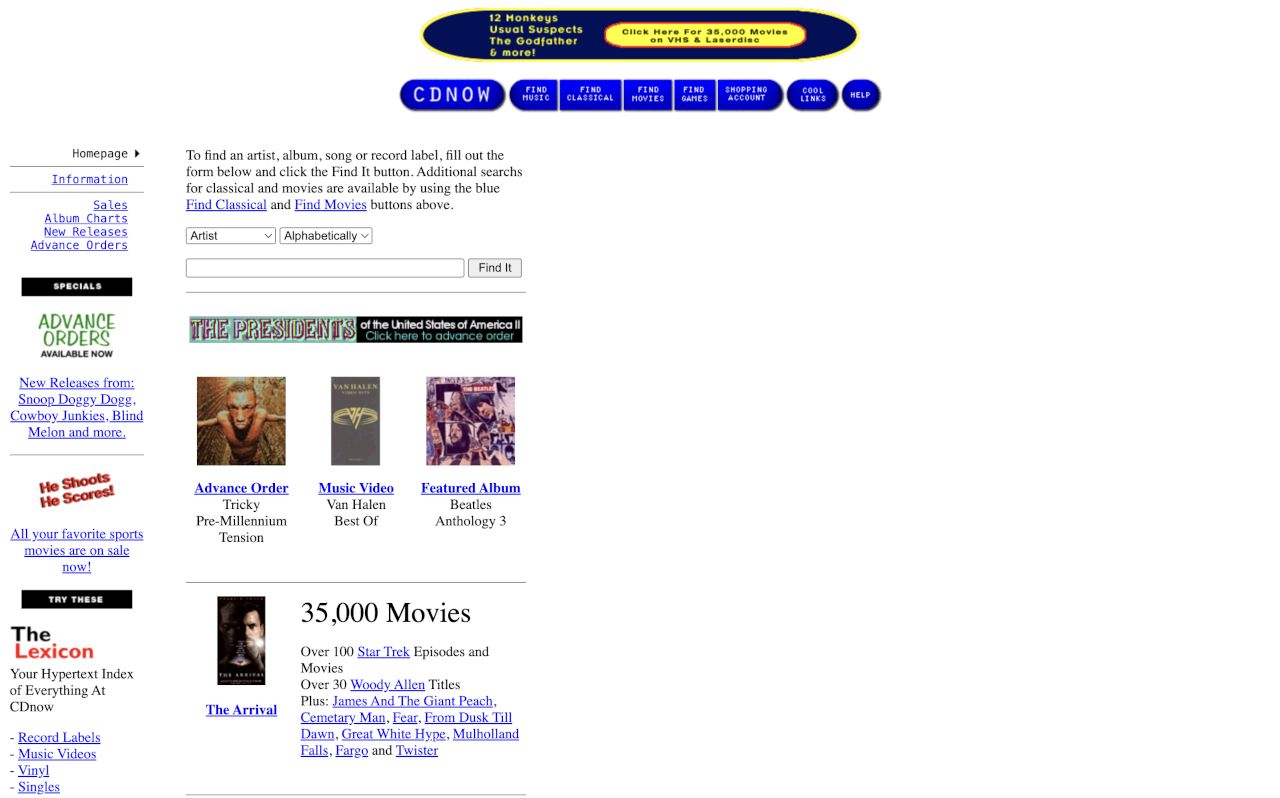 CDnow 1996