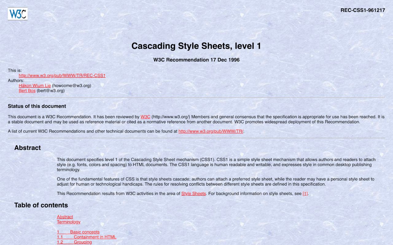 CSS 1.0 spec