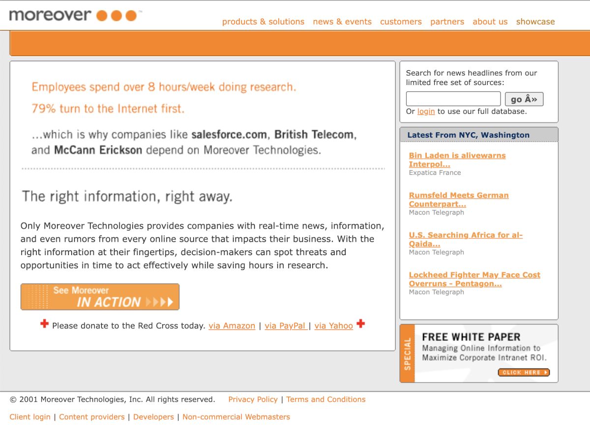 Moreover, September 2001