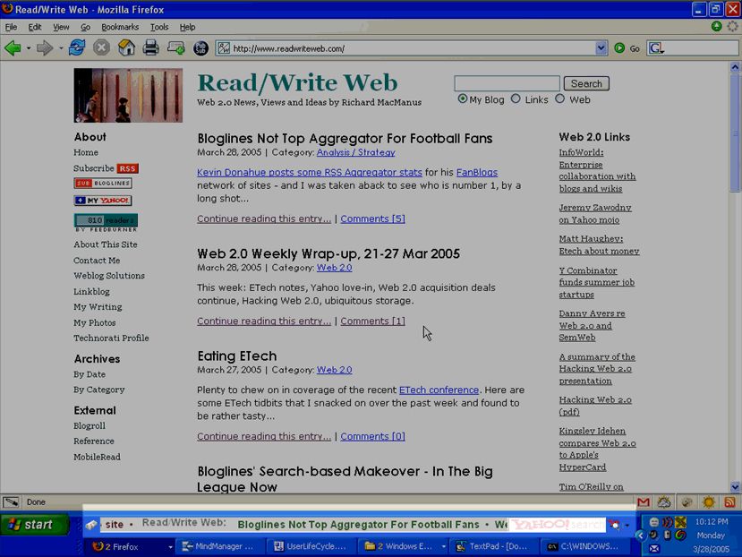 ReadWriteWeb Growth in 2005, Before My First US Trip