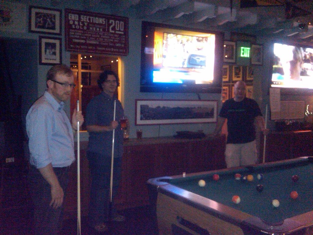 Team RWW playing pool