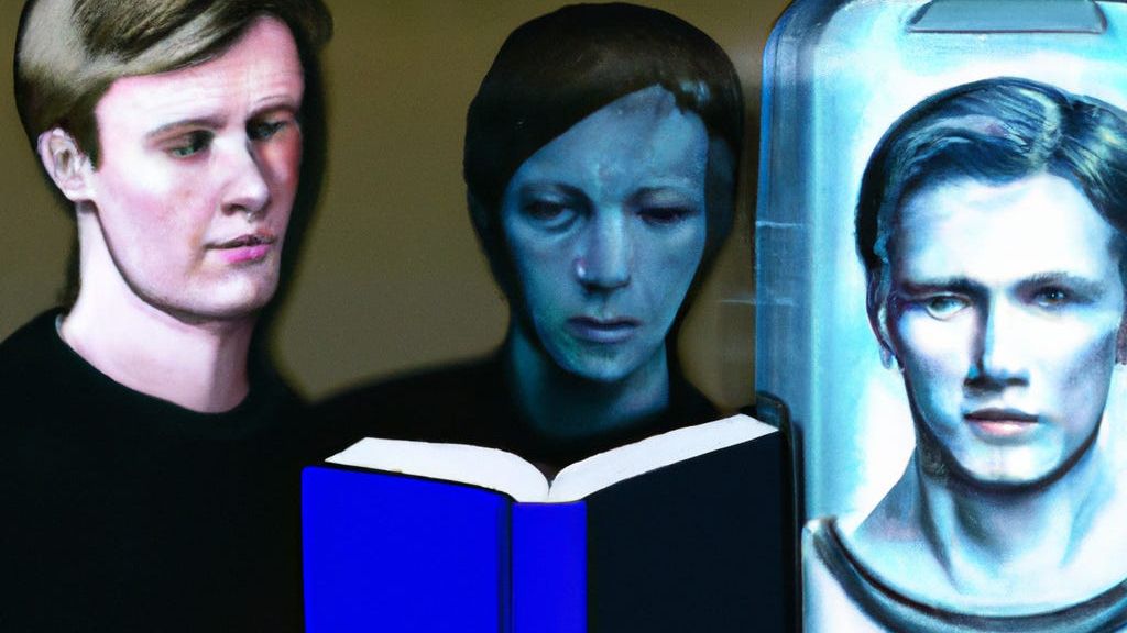 AI generated image of a book reader