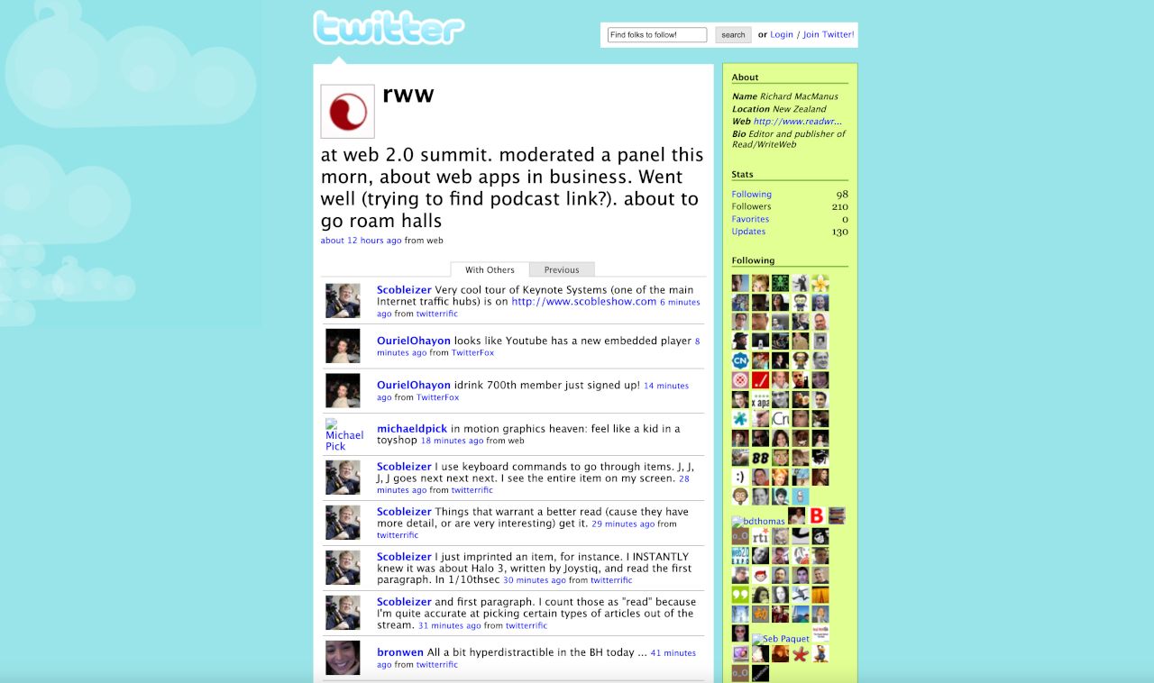 Twitter in 2007