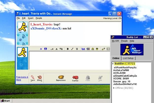AOL AIM screenshot 1997